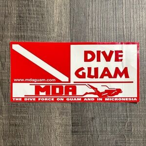 💞 Large Red & White “MDA Dive Guam” Sticker